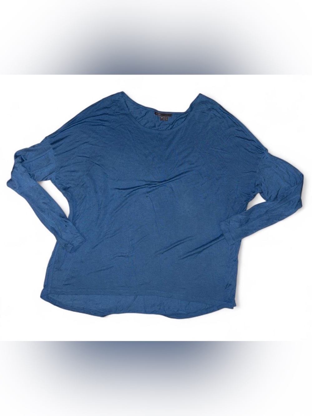 Vince Deep Blue Long Sleeve Crewneck Top